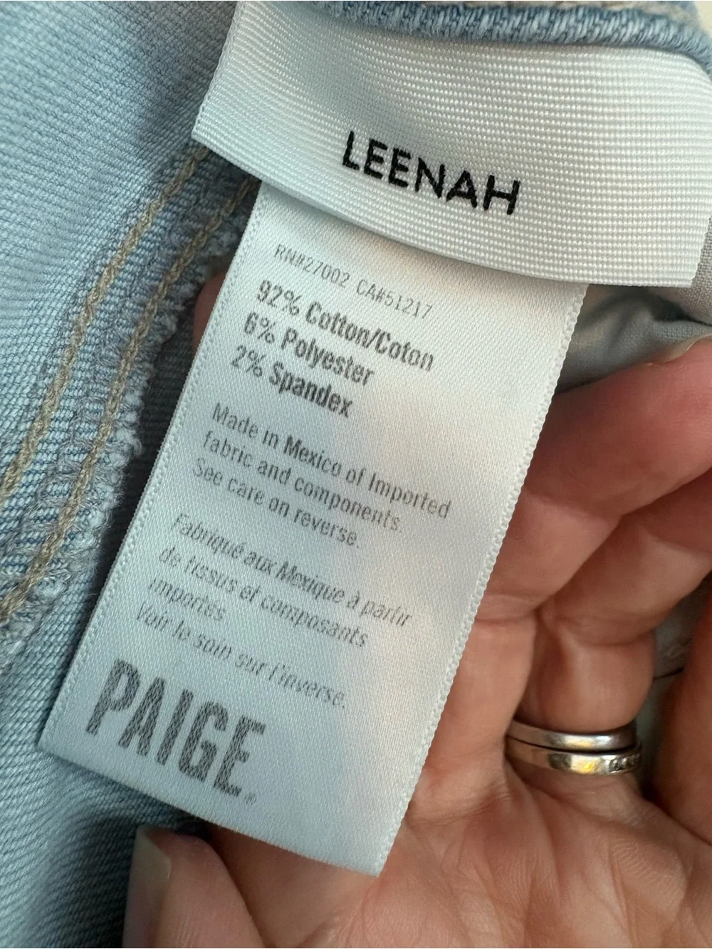 PAIGE Light Blue Distressed Wide-Leg Jeans